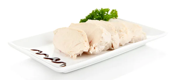 Kokt kycklingkött, isolerad på vit — Stockfoto