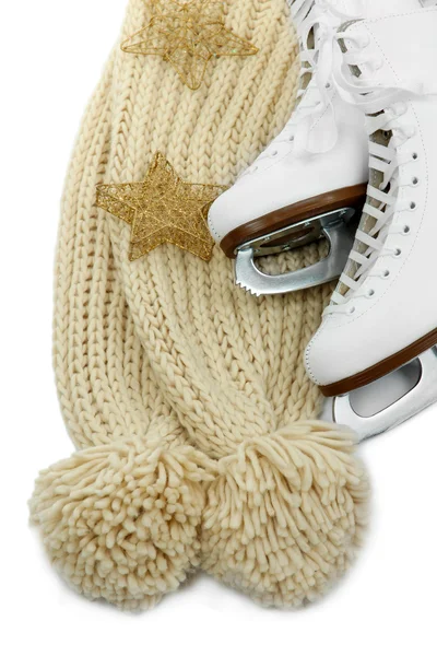 Figuur schaatsen geïsoleerd op wit — Stockfoto