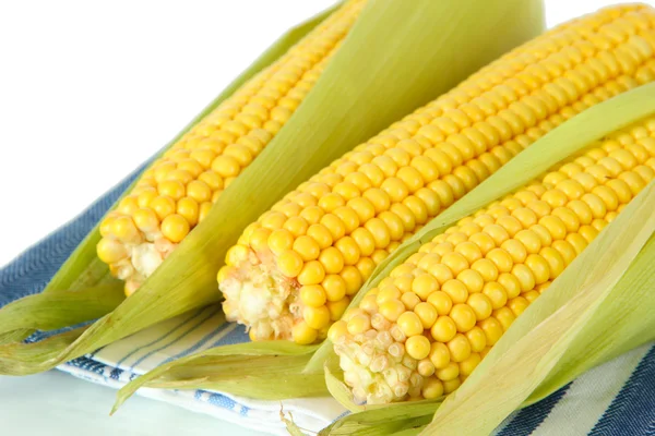 Crude corns on napkin isolated on white — Stock Photo, Image