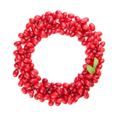 taze cornel çilek beyaz izole