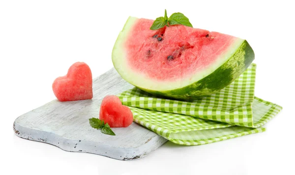 Fresh watermelon isolated on white — Stock Photo, Image