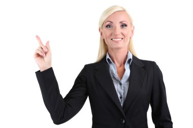 beyaz izole iş kadın portresi