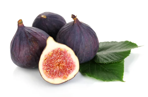 Ripe figs isolated on white — Stock Photo, Image