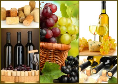 kolaj üzüm ve şarap besteleri