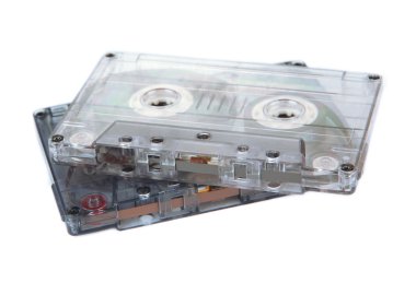 eski kaset üzerine beyaz izole