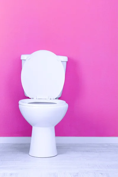 White toilet bowl in a bathroom — Stock Photo, Image