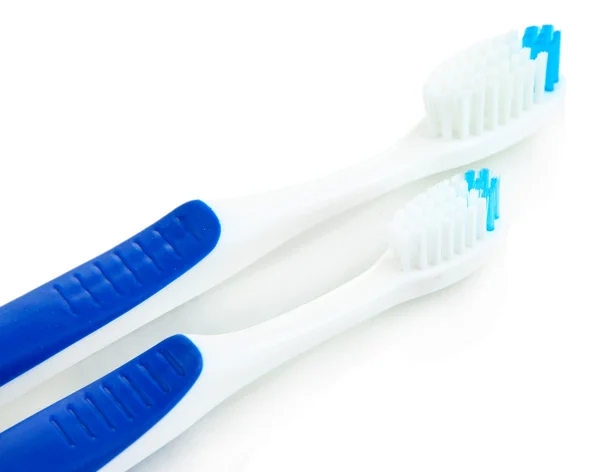 Escovas de dentes isoladas sobre branco — Fotografia de Stock
