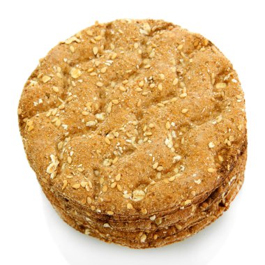 beyaz izole lezzetli crispbread