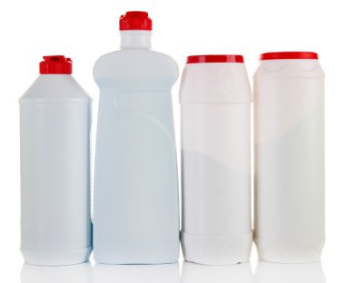 ev temizleyicileri, üzerinde beyaz izole çeşitleri