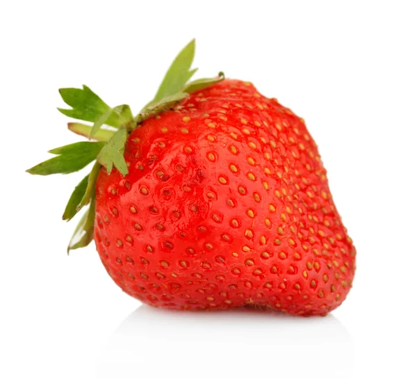 Ripe sweet strawberry, isolated on white — Stock Photo, Image