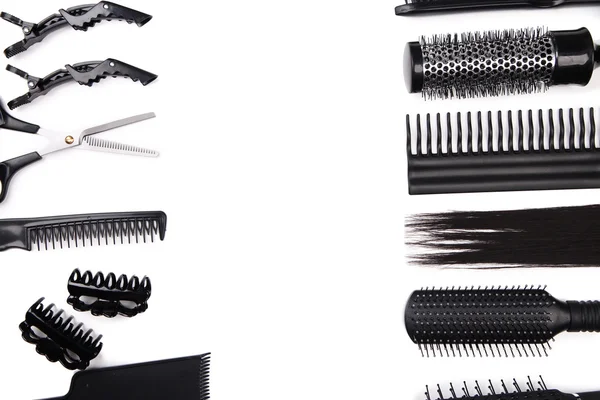 Professional hairdresser tools isolated on white — Stock Photo, Image