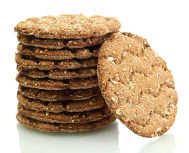 beyaz izole lezzetli crispbread