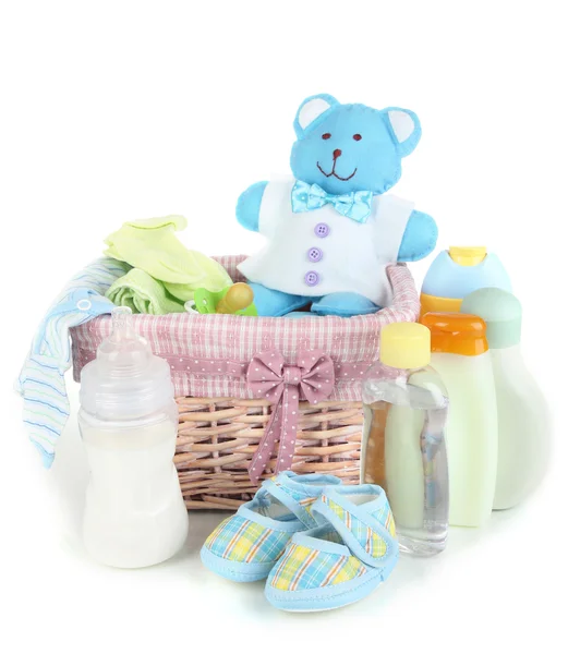 Baby accessoires geïsoleerd op wit — Stockfoto