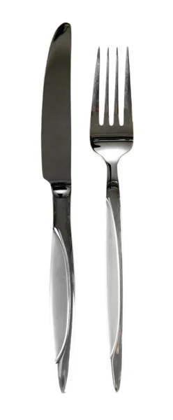 A set of knif and fork isolated on white — Stock Photo, Image