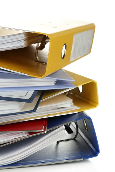 parlak office klasörler üzerinde beyaz izole