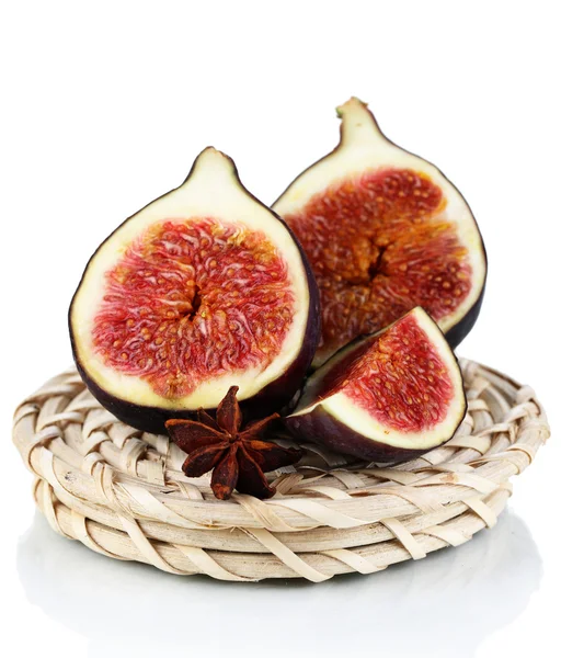 Ripe figs isolated on white — Stock Photo, Image