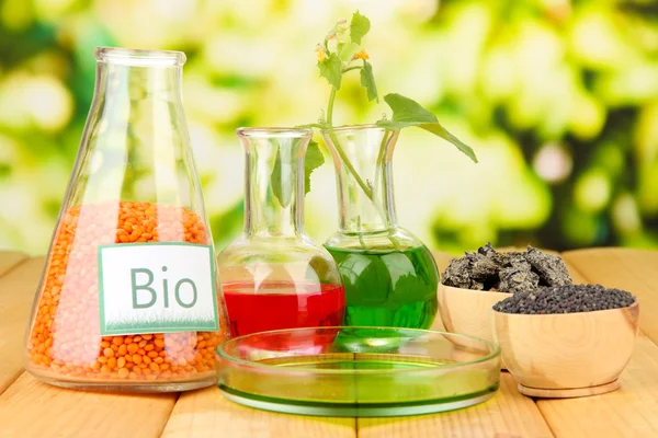 Conceptual photo of bio fuel. On bright background — Zdjęcie stockowe