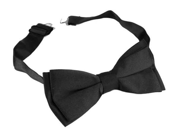 Black bow tie isolated on white — Stock Photo, Image