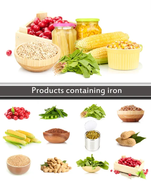 Products containing iron — Stock Photo, Image