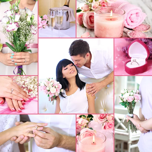Collage av bröllop — Stockfoto