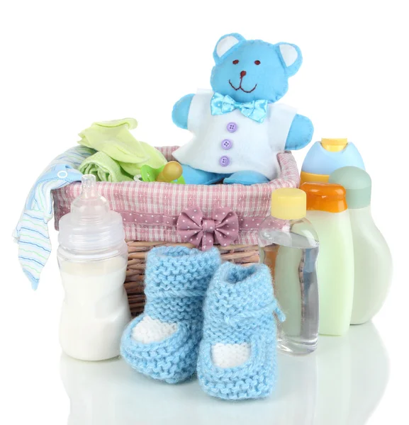 Baby accessoires geïsoleerd op wit — Stockfoto