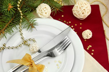güzel Noel ayarlamak, yakın çekim