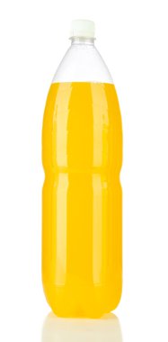 beyaz izole lezzetli içki şişesiyle