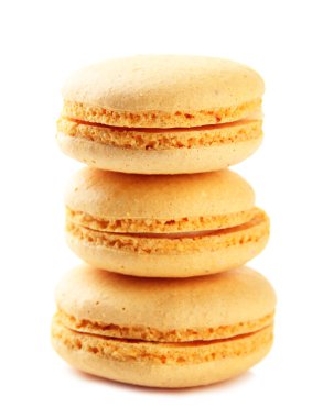 beyaz izole yumuşak macaroons