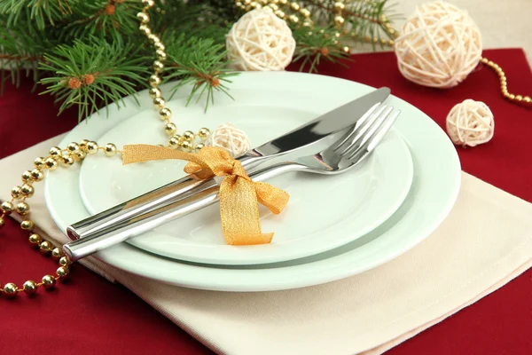 Beautiful christmas setting, close up — Stock Photo, Image