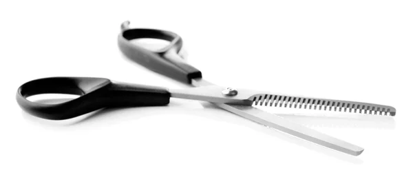 Hairdressing scissors, isolated on white — Stock Photo, Image