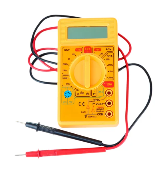 Multimeter isolated on white — Stock Photo, Image