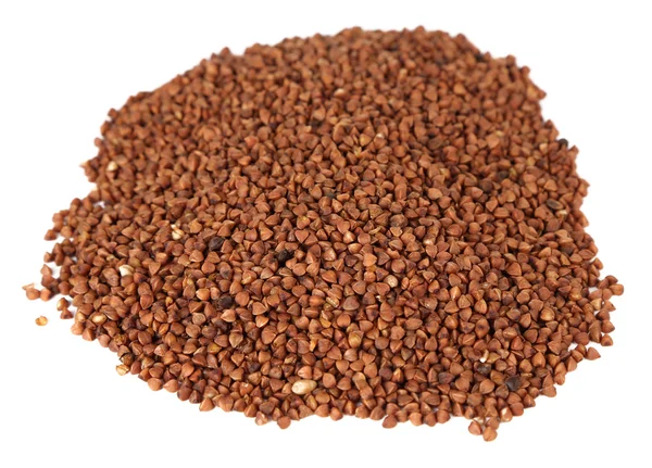 Buckwheat groats isolated on white — Stock Photo, Image