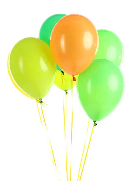 Globos de colores aislados en blanco — Foto de Stock