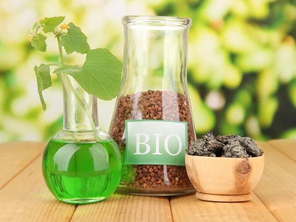 Conceptual photo of bio fuel. On bright background — Zdjęcie stockowe