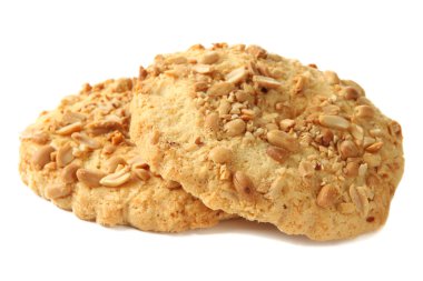 fıstık, üzerinde beyaz izole ile ev yapımı kurabiye