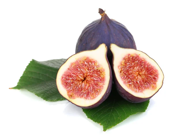 Ripe figs isolated on white — Stock Photo, Image