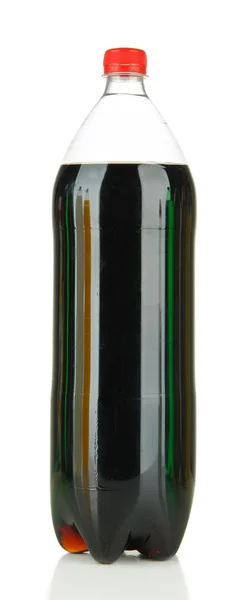Botol dengan minuman lezat, terisolasi di atas putih — Stok Foto