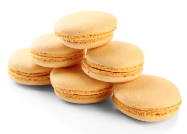 beyaz izole yumuşak macaroons
