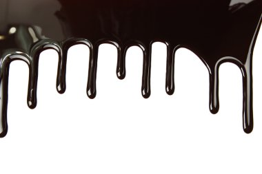 eritilmiş çikolata beyaz zemin üzerine damlama