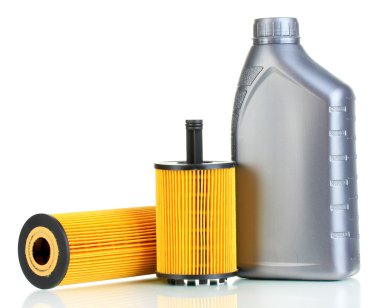 araba yağ filtreleri ve motor yağı olarak izole beyaz olabilir