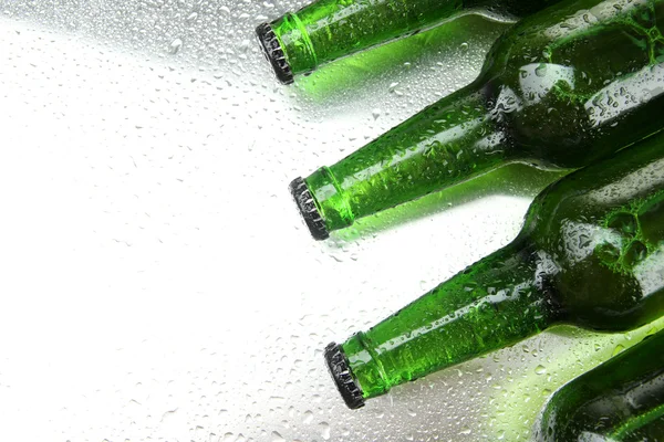 Flaskor öl, närbild — Stockfoto