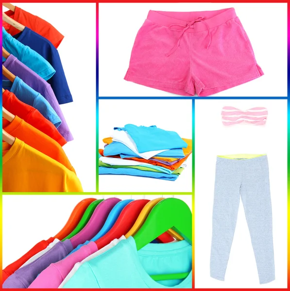 Collage of sportswear — Stock Photo, Image