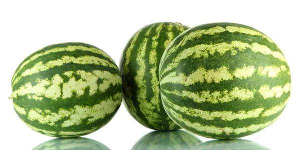 Ripe watermelons isolated on white — Stock Photo, Image