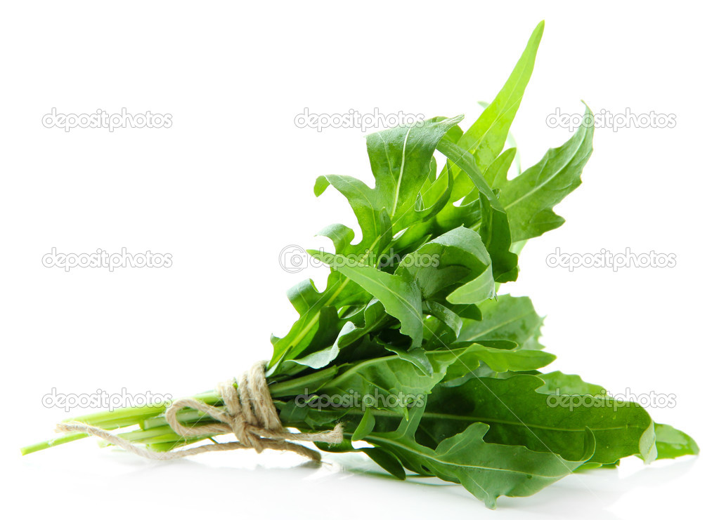 Fresh arugula, isolated on white