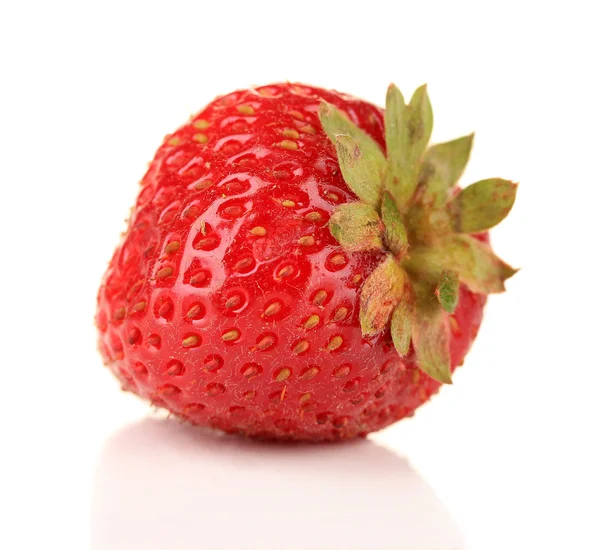 Fresas maduras aisladas en blanco — Foto de Stock