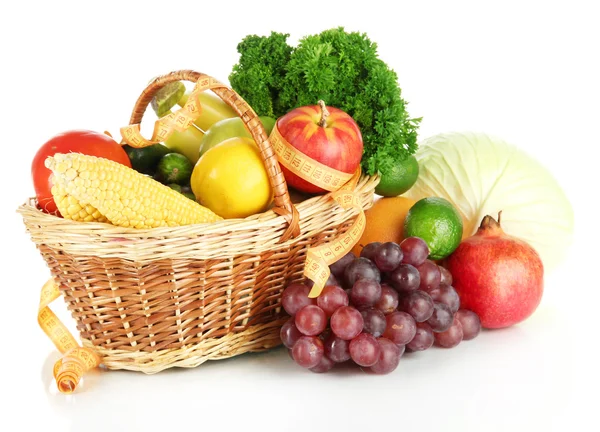 Fresh vegetables isolated on white — Stock Photo, Image