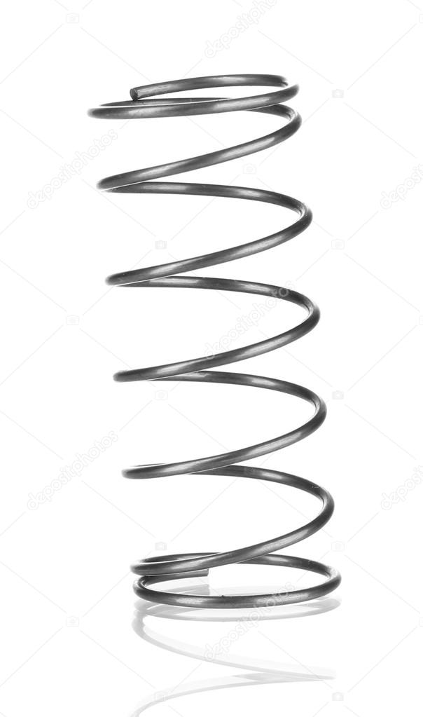 Coil spring isolated on white