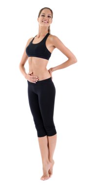 beyaz izole ince genç kız