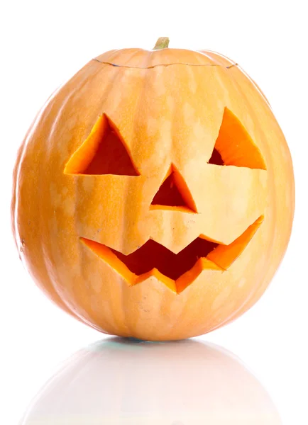 Zucca di Halloween, isolata su bianco — Foto Stock