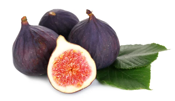 Ripe figs isolated on white — Stock Photo, Image